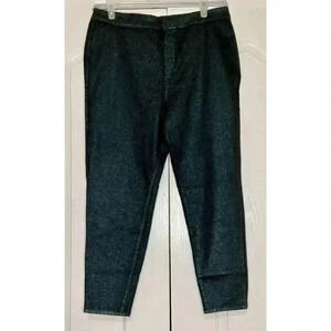 FOREVER‎ 21 + Contemporary Black & Teal Sparkle Pants Women’s Plus Size 2X
